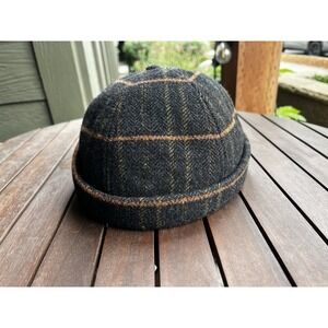 Epoch Hats Company Men's Plaid Retro Rolled Cuff Fisherman Wool Cap